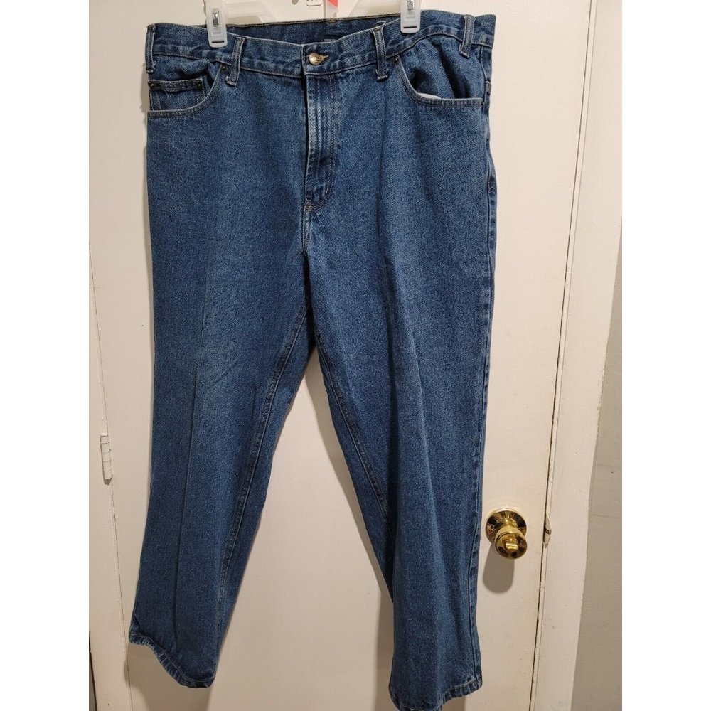 RK BRAND MEN'S REAL WORK WEAR RELAXED FIT BLUE JEANS/SIZE 40 X 29